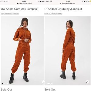 Urban outfitters corduroy jumpsuit